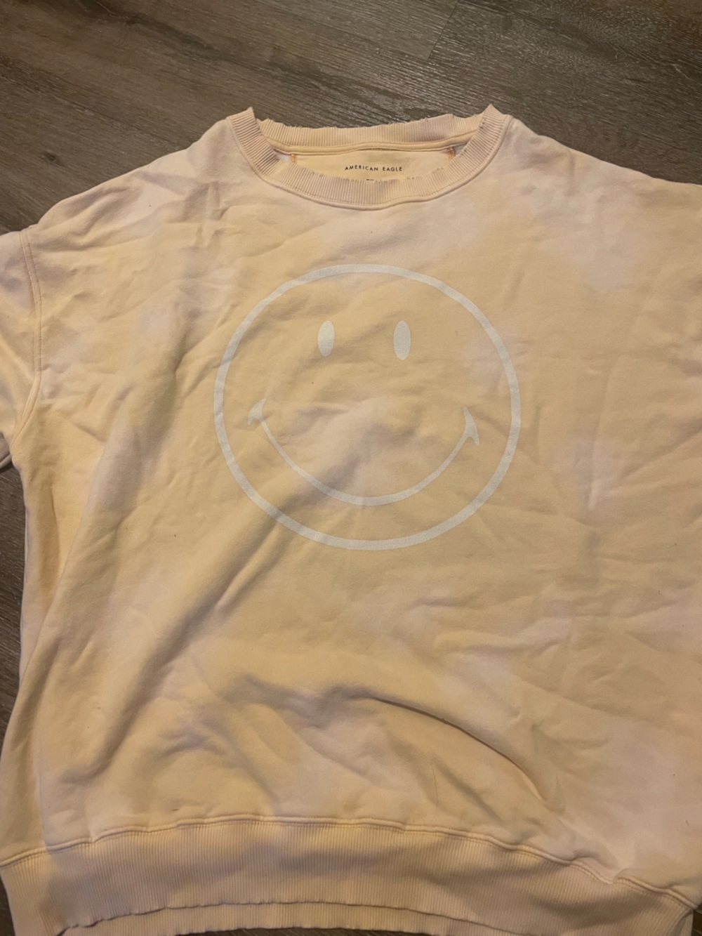 American Eagle Outfitters Orange Oversized Smiley Sweatshirt